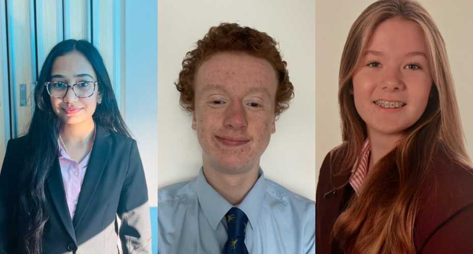 Gloucestershire elect their next Members of Youth Parliament. Photos of Bretta, Chris and Zafeera.